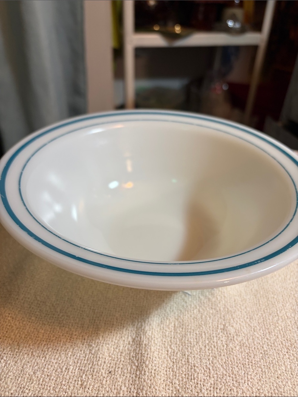 Vintage Pyrex Corning Blue Band Soup Bowl 716-27 Salad Bowl Serving Bowl